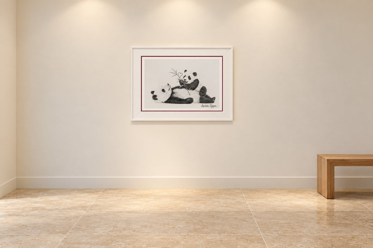 Endure by Leeanne Dignan, framed in an ivory contemporary exhibition space