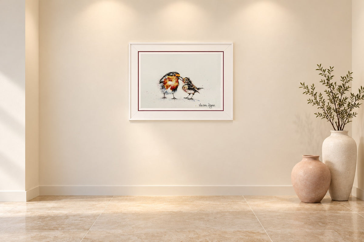 Provide by Leeanne Dignan, framed in an ivory contemporary exhibition space